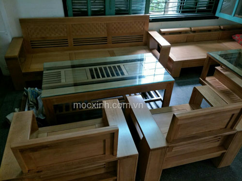 bộ bàn ghế gỗ tự nhiên cót đại sồi mỹ
