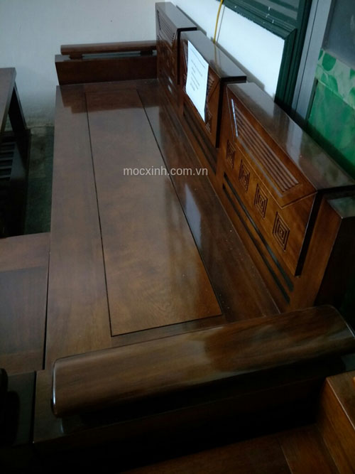 Sofa góc phòng khách gỗ dâu