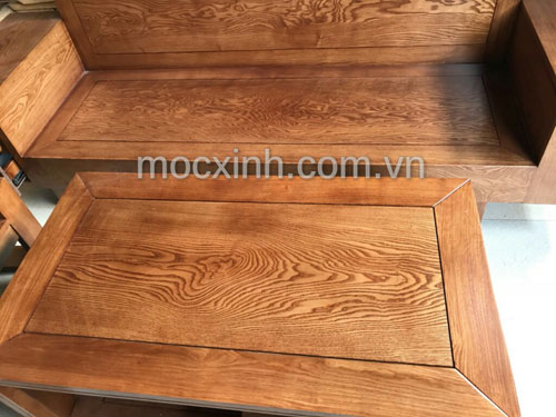 Sofa gỗ một văng tay ngăn kéo lau màu óc chó